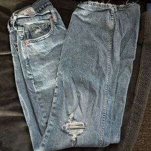 GAP Blue Distressed Boyfriend Jeans